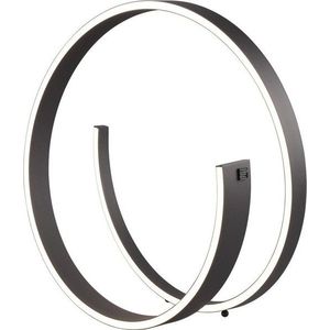 Černá LED stolní lampa s hlasovým ovládáním/s ovládáním pomocí mobilní aplikace s kovovým stínidlem (výška 45 cm) Cinardi – CINQUE obraz