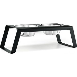 Kovový set misek s podstavcem pro psa Desco Black L – MiaCara obraz