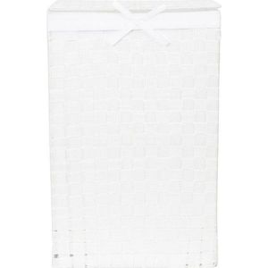Bílý koš na prádlo s víkem Compactor Laundry Basket Linen, výška 60 cm obraz