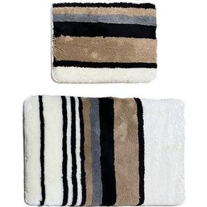 Hnědo-krémové koupelnové předložky v sadě 2 ks 60x100 cm Steingra – Foutastic obraz