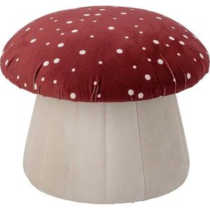 Červeno-bílý sametový dětský puf Lue - Bloomingville Mini obraz