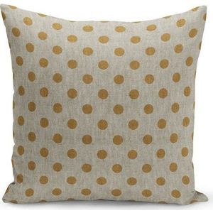 Polštář s výplní Kate Louise Dotty Yellow, 43 x 43 cm obraz