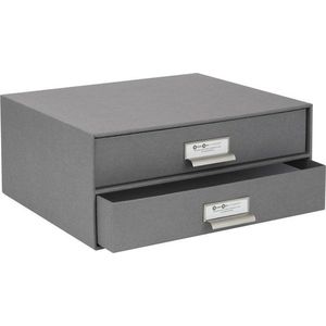 Šedý 2patrový šuplík na dokumenty Bigso Box of Sweden Birger, 33 x 22, 5 cm obraz