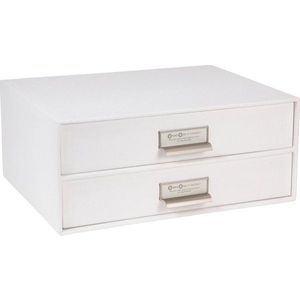 Bílý 2patrový šuplík na dokumenty Bigso Box of Sweden Birger, 33 x 22, 5 cm obraz