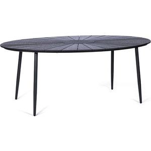 Černý zahradní stůl s artwood deskou Bonami Selection Marienlist, 190 x 115 cm obraz