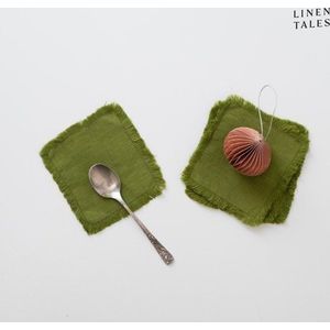 Zelené podtácky v sadě 4 ks – Linen Tales obraz