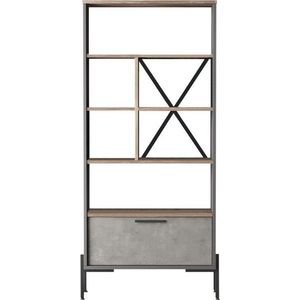 Šedá knihovna 75, 5x161 cm Magda – Kalune Design obraz