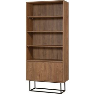 Knihovna v dekoru ořechu v přírodní barvě 80x182 cm Rodez – Kalune Design obraz