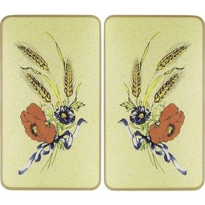 Kryty na sporák v sadě 2 ks z tvrzeného skla 52x30 cm Corn-Flowers - Maximex obraz