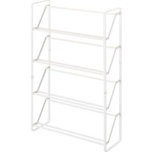 Bílý kovový stojan na boty Frame – YAMAZAKI obraz