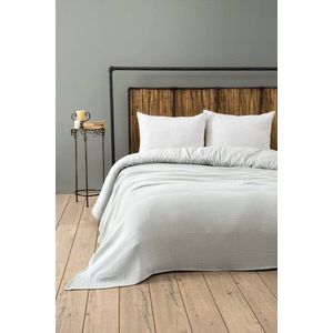 Světle šedý mušelínový přehoz 220x250 cm Muslin – Mijolnir obraz