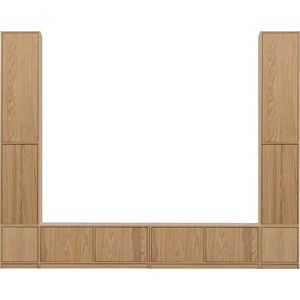 TV sestava v dekoru dubu v přírodní barvě 300x243 cm Modulair – vtwonen obraz