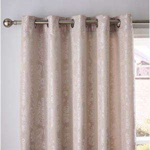 Béžové damaškové závěsy v sadě 2 ks 229x229 cm Damask Jacquard – Catherine Lansfield obraz