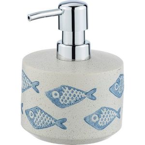 Modro-bílý kreamický dávkovač na mýdlo Wenko Aquamarin, 475 ml obraz