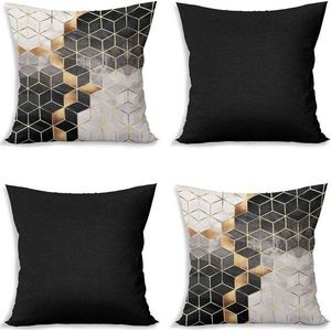 Povlaky na polštáře v sadě 4 ks 43x43 cm Optic - Minimalist Cushion Covers obraz