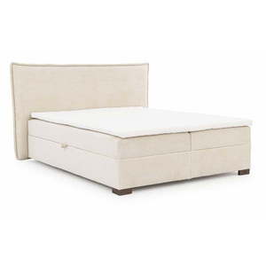 Béžová boxspring postel s úložným prostorem 160x200 cm Lysa – Ropez obraz