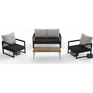 Šedý zahradní lounge set pro 4 – Floriane Garden obraz