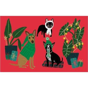 Přání s vánočním motivem v sadě 8 ks Cat and Dog Palais – Roger la Borde obraz