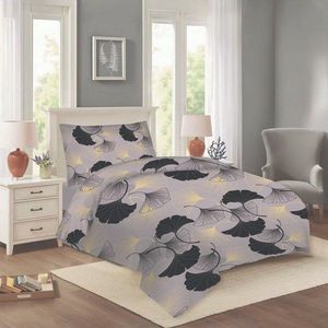 Šedé bavlněné povlečení na jednolůžko 140x200 cm Jess – Cotton House obraz