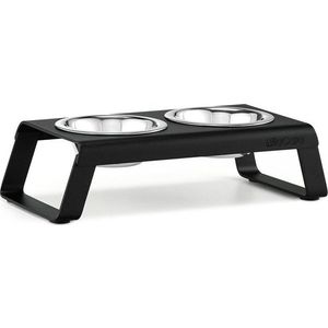 Kovový set misek s podstavcem pro psa Desco Black S – MiaCara obraz