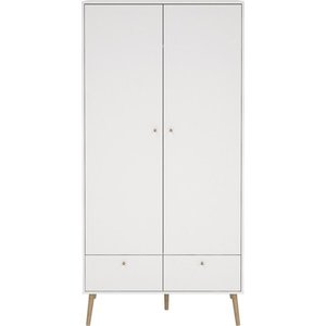 Bílá šatní skříň 99x200 cm Bodo – Tvilum obraz