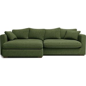 Tmavě zelená rohová pohovka (levý roh) Comfy – Scandic obraz