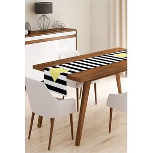 Běhoun na stůl 45x140 cm Black Stripes – Minimalist Cushion Covers obraz