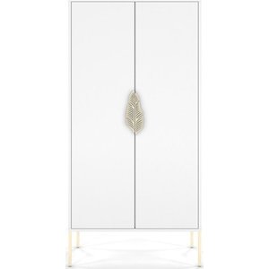 Bílá šatní skříň 80x160 cm Merlin - Skandica obraz