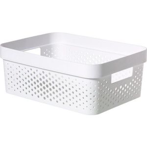 Bílý úložný košík Curver Infinity Dots, 11 l obraz