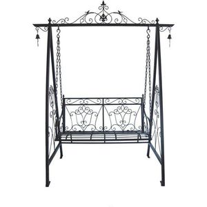 Černá kovová zahradní houpačka Kari - Garden Pleasure obraz