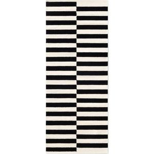 Černo-bílý oboustranný ručně tkaný vlněný běhoun 80x200 cm Donna – Hanse Home obraz