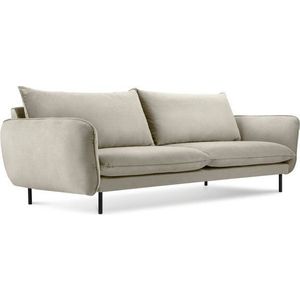 Béžová sametová pohovka Cosmopolitan Design Vienna, 230 cm obraz