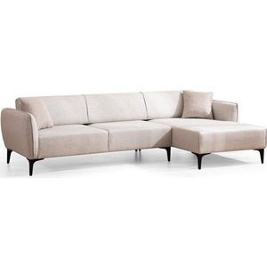 Bílá rohová pohovka Belissimo, pravý roh – Balcab Home obraz