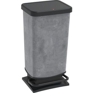 Šedý pedálový odpadkový koš z recyklovaného plastu 40 l Paso - Rotho obraz