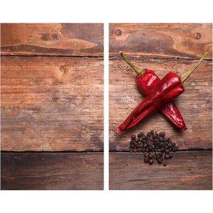 Kryty na sporák z tvrzeného skla v sadě 2 ks 52x30 cm Pepper – Allstar obraz