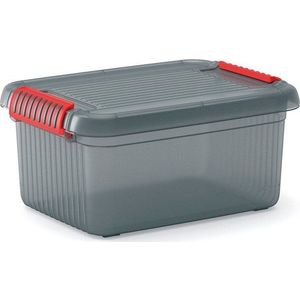 Šedý plastový úložný box s víkem 39x29x18 cm K Latch Box – KIS obraz