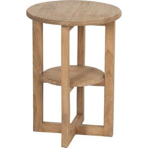 Kulatý odkládací stolek z masivu mindi ø 40 cm Dala – Ixia obraz