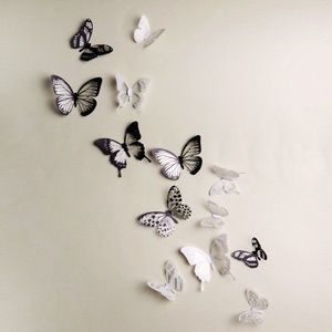 Sada 18 adhezivních 3D samolepek Ambiance Butterflies Chic obraz