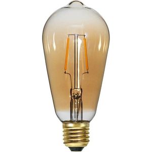 Teplá LED filamentová žárovka E27, 1 W Plain Amber – Star Trading obraz