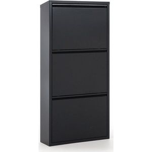 Antracitový kovový výklopný botník Rox - Kave Home obraz