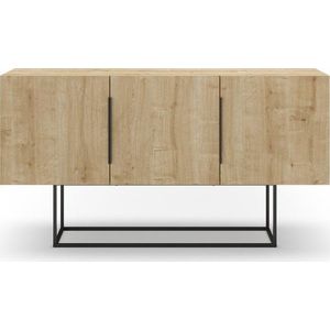 Nízká komoda v dekoru dubu v přírodní barvě 150x80 cm Titan – Marckeric obraz