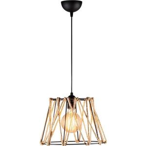 Závěsné svítidlo v černé a béžové barvě s kovovým stínidlem ø 30 cm Jutini – Opviq lights obraz