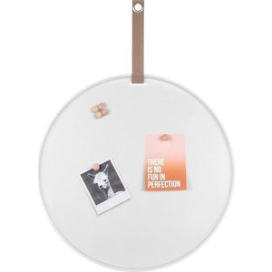 Bílá kovová nástěnka PT LIVING Perky, ø 50 cm obraz