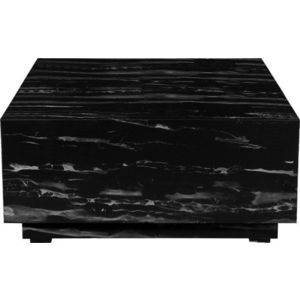 Černý konferenční stolek v dekoru mramoru 100x100 cm Vito - Støraa obraz
