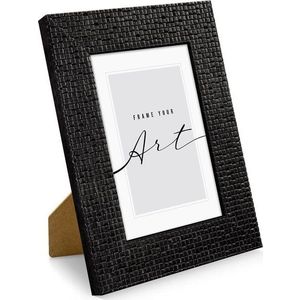 Matně černý plastový stojací/na zeď rámeček 18x23 cm obraz