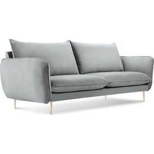 Světle šedá sametová pohovka Cosmopolitan Design Florence, 160 cm obraz