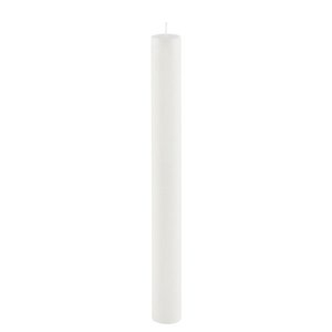 Bílá dlouhá svíčka Ego Dekor Cylinder Pure, doba hoření 42 h obraz