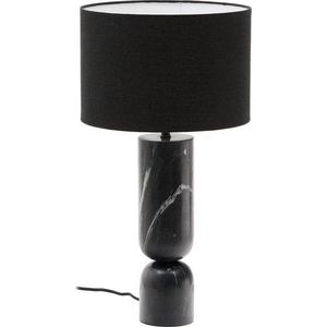 Černá mramorová stolní lampa s textilním stínidlem (výška 57 cm) Vex – Kave Home obraz