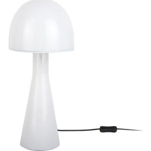 Bílá stolní lampa se skleněným stínidlem (výška 45 cm) Bombin – Leitmotiv obraz