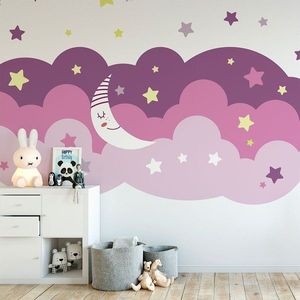 Nástěnná samolepka Ambiance Scandinavian Clouds Starry Sky obraz